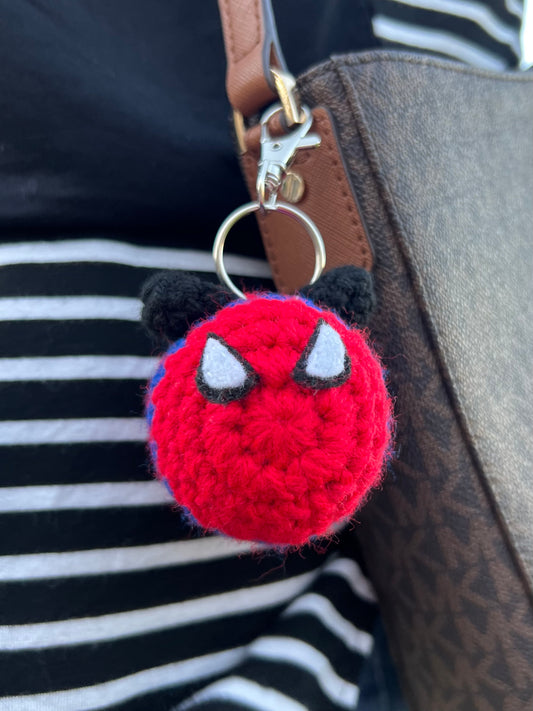 Spider-Man Crochet Keychain